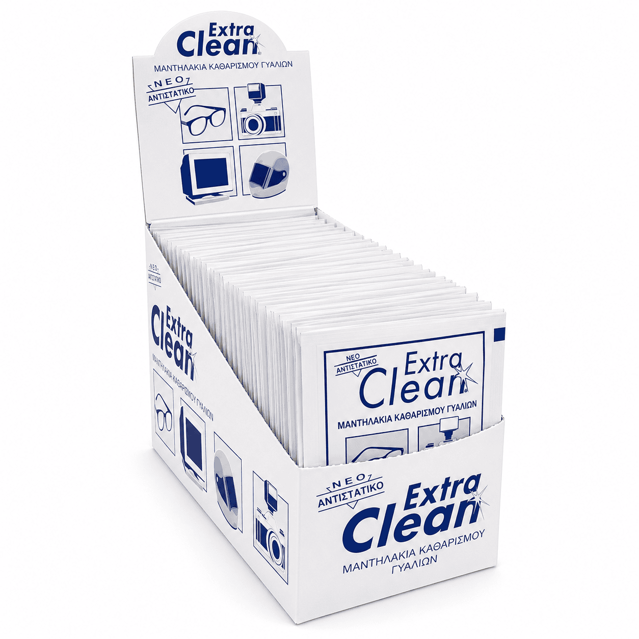 Extra Clean Αντιστατικά Μαντηλάκια Καθαρισμού Γυαλιών (1τεμ)