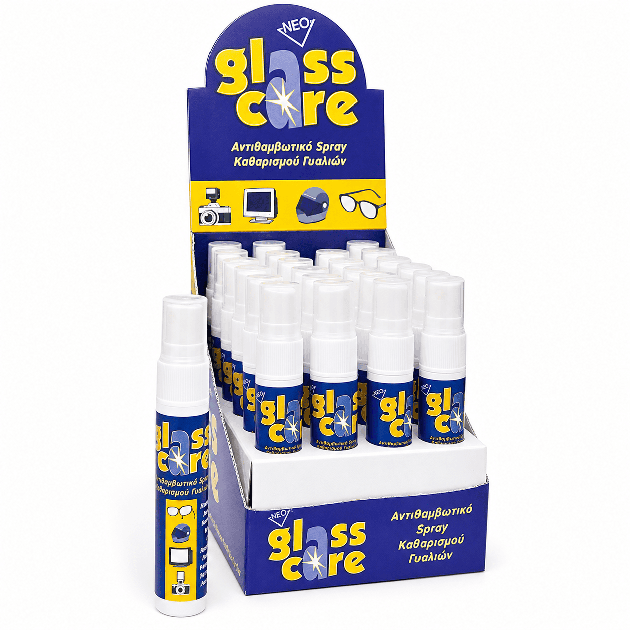 Glass Care Αντιθαμβωτικό & Καθαριστικό Spray για Γυαλιά και Οθόνες 20ml