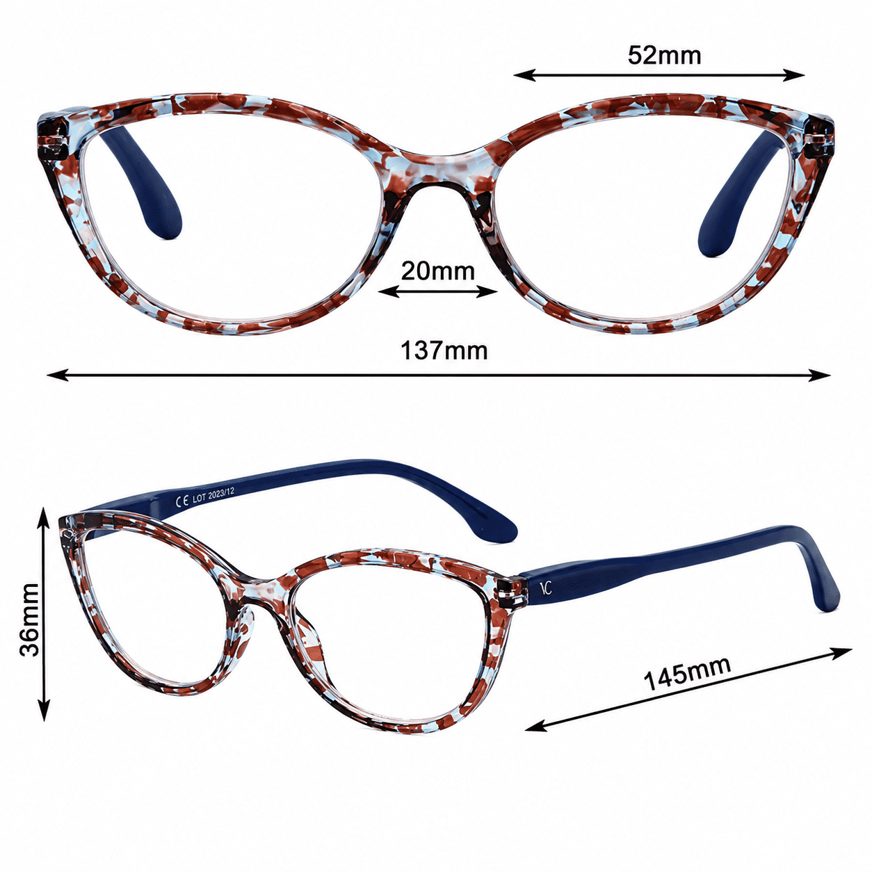Γυαλιά διαβάσματος Visual Care - VC3008 Μπλε - Image 4