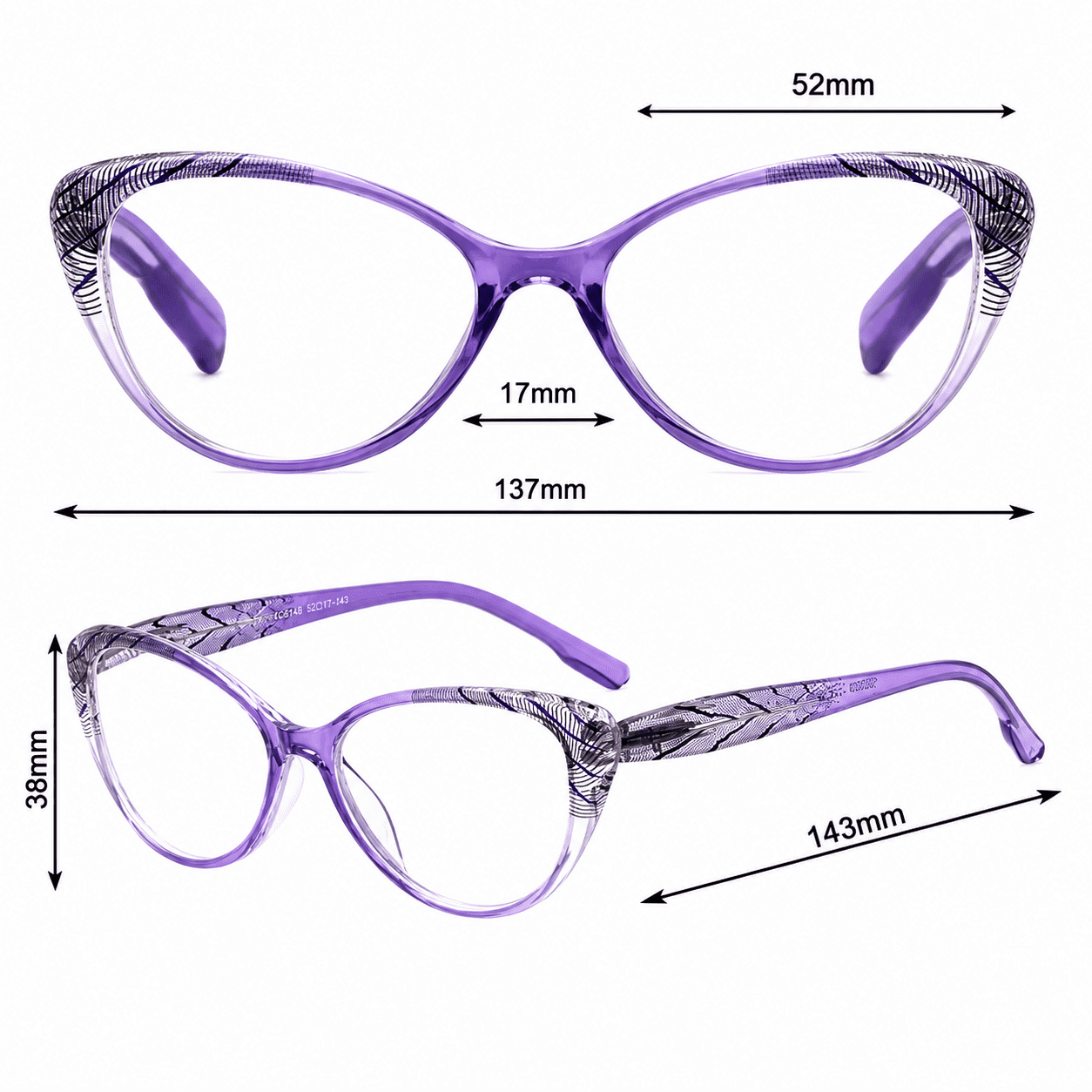 Γυαλιά διαβάσματος Visual Care - VC3009 Λιλά - Image 4
