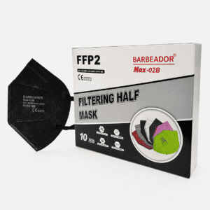 Μάσκα Προστασίας FFP2 Barbeador Max-02B – Μαύρη 10 τεμάχια