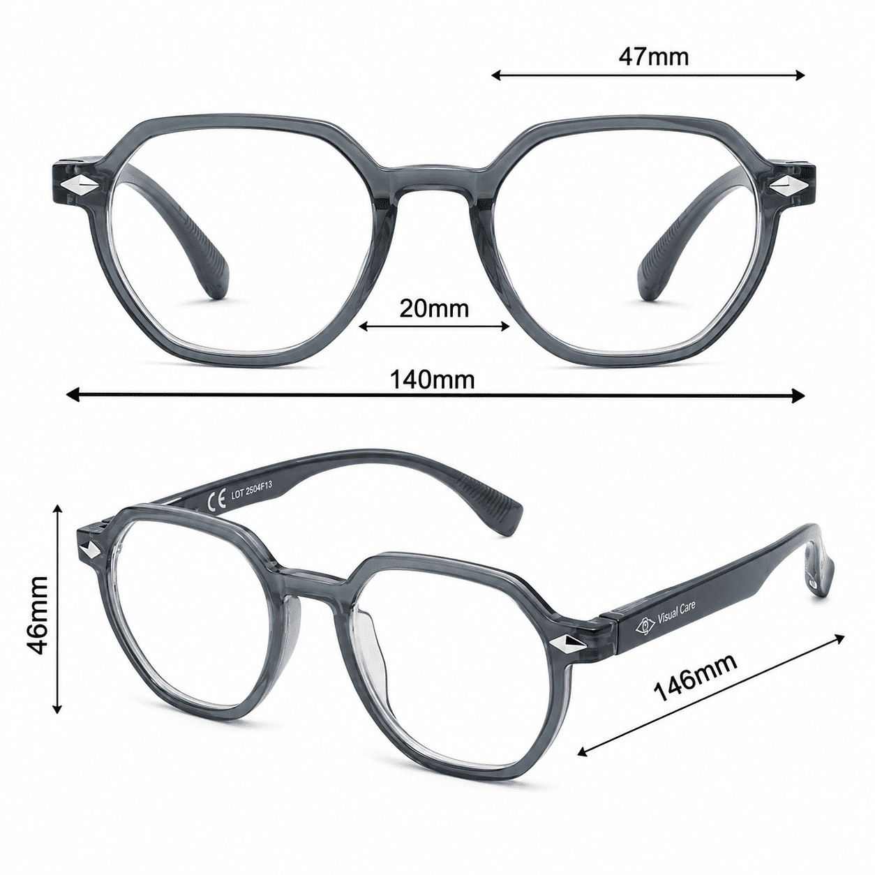 Γυαλιά διαβάσματος Visual Care - VC3025 Γκρι - Image 4