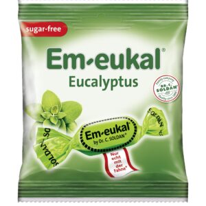 Em-Eukal Καραμέλες για το λαιμό και το βήχα με γεύση ευκάλυπτου, 50g