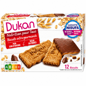 DUKAN Μπισκότα Βρώμης με επικάλυψη μαύρης σοκολάτας (12 τμχ), 200g