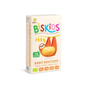 Biskids Βιολογικά Μπισκότα ολικής άλεσης με βρώμη για μωρά 6+ μηνών (6 τμχ), 120g