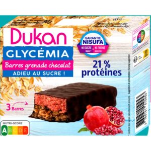 DUKAN Μπάρες Βρώμης με ρόδι & επικάλυψη σοκολάτας (3 τμχ), 90g