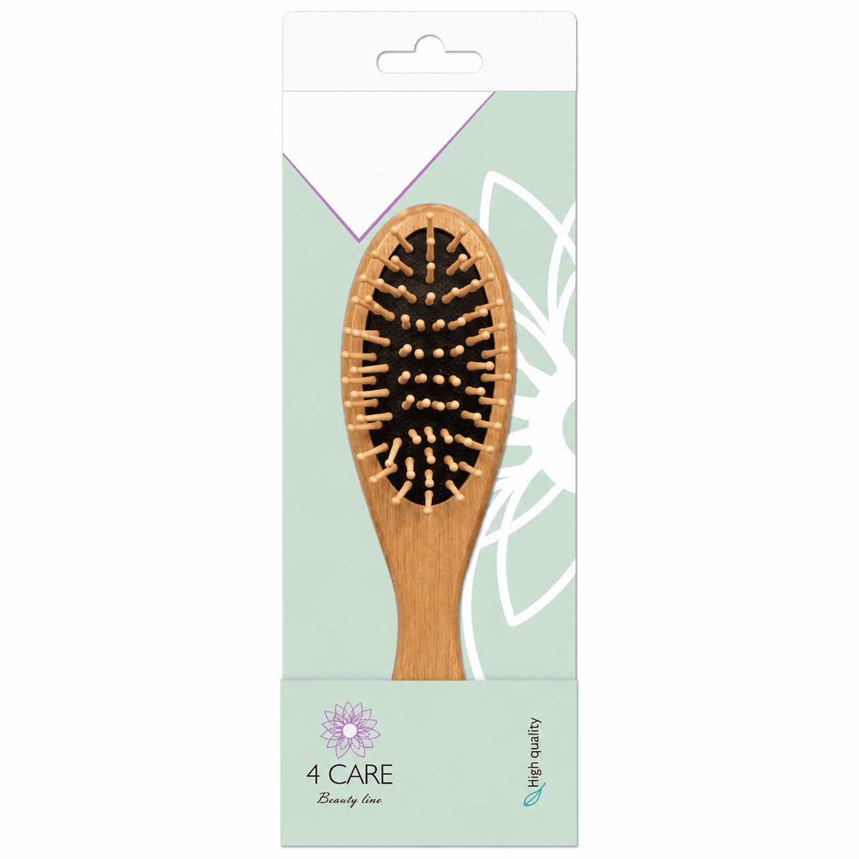 Ξύλινη Οβάλ Βούρτσα Μαλλιών 4 Care Beauty Line